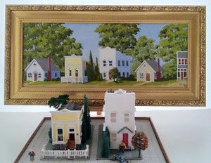 Little Windows oil painting series, nine mini landscape paintings by Phil Fake