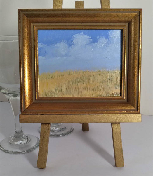 'Blue and Yellow' mini oil painting