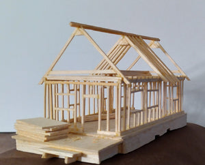 House Under Construction, scratch built model