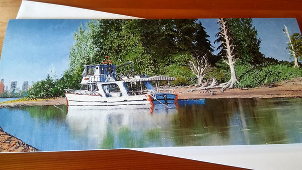 'Springwater Cove' blank card