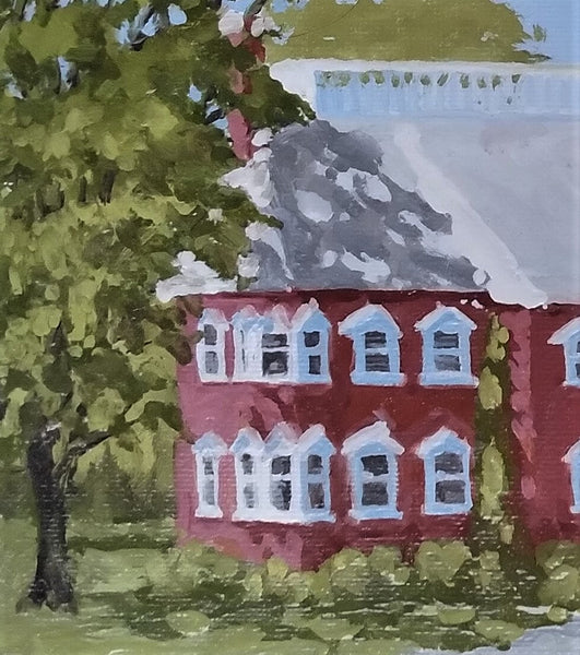 'The Manor' mini oil painting