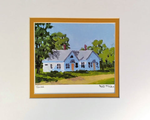 'Neighbors' gicleé #1, matted and framed