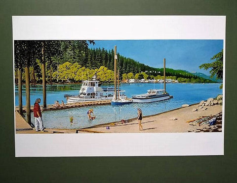 ‘Sellwood Riverfront Park’ print 8”h x 17½”w