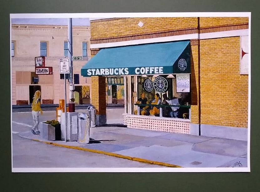 'The Morning After Nighthawks' print 12”h x 18″w