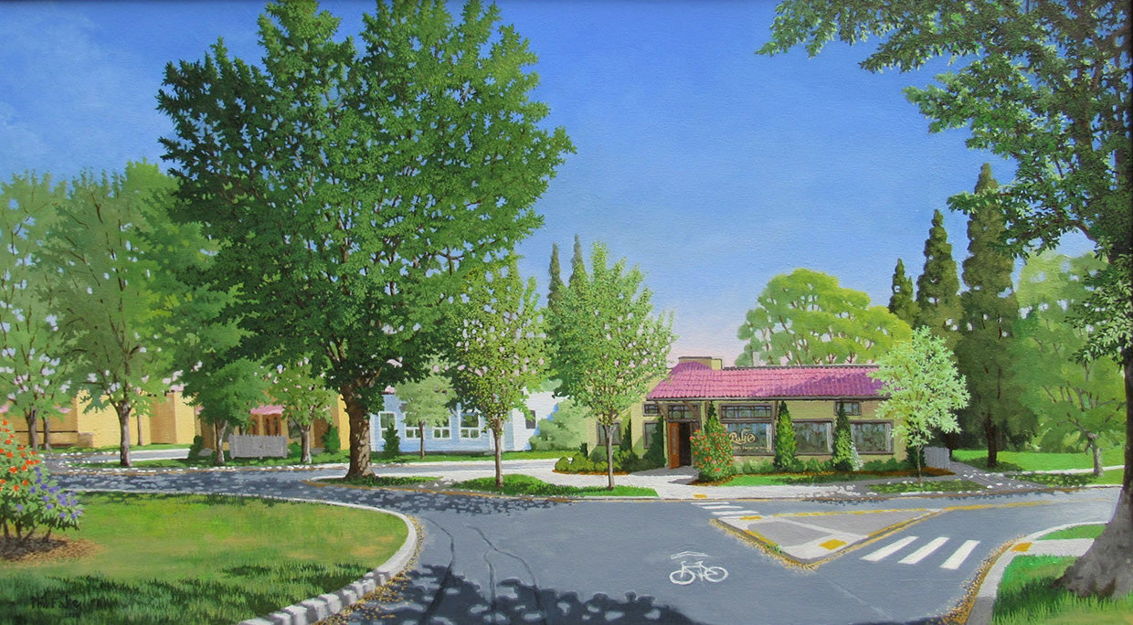 'Ladd Circle', oil on canvas