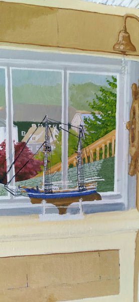 'The Captain's Porch' oil on canvas