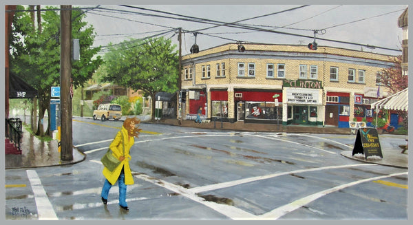 'Clinton Corner' oil painting on canvas 26"h x 48"w