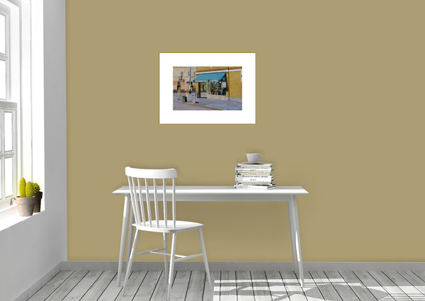 'The Morning After Nighthawks' matted print 18"h x 24"w